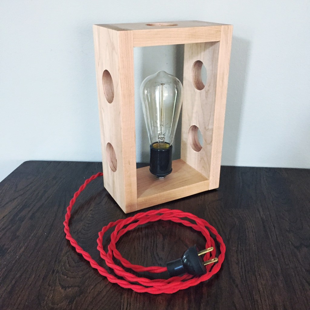 Versatile lighting with an industrial modern look. Can be a table lamp...