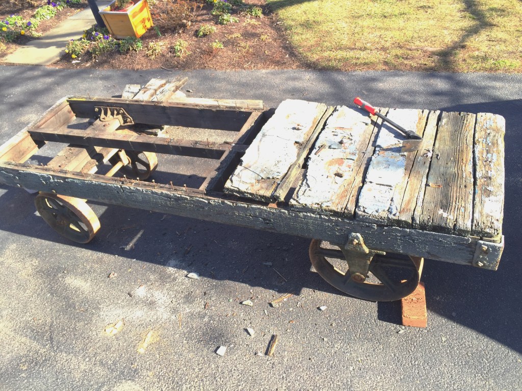 Got our hands on two more giant industrial carts -- the demo begins.